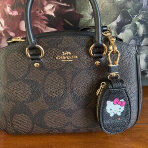 NEW Hello Kitty Bag Charm Coin Purse Keychain - Black